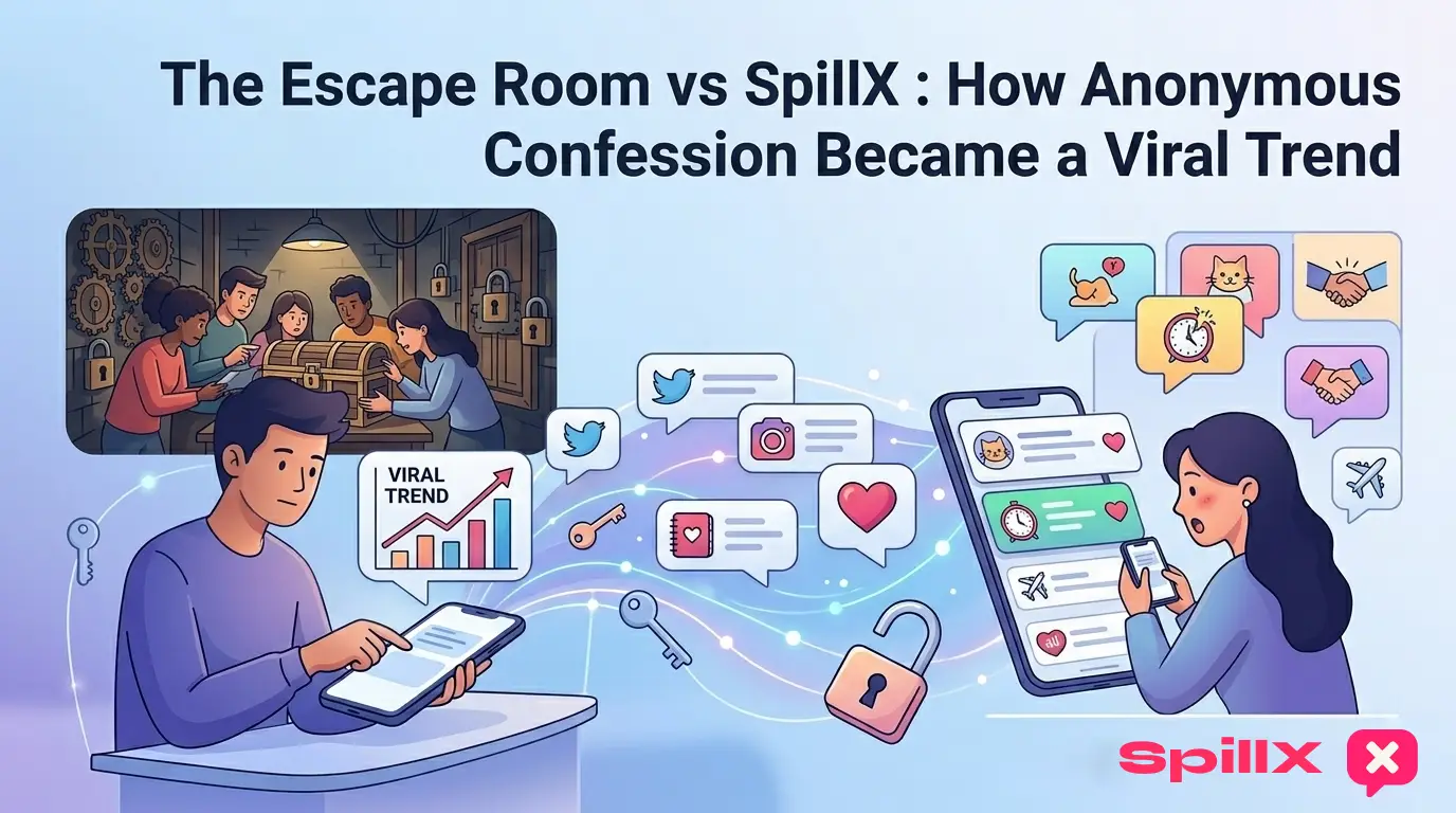 The Escape Room vs SpillX : How Anonymous Confession Became a Viral Trend